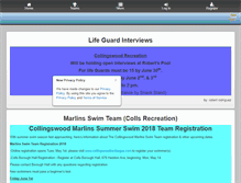 Tablet Screenshot of collingswoodrecleague.com